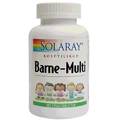 Solaray Barne-Multi Tyggetabletter til Barn 100 Tabletter Solaray Barne-Multi Tyggetabletter til Barn 100 Tabletter