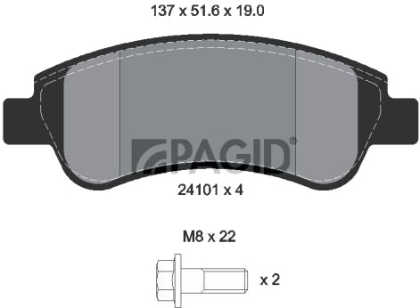 PAGID T1468N Bremseklosser