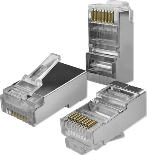 Qoltec Modulær Kontakt Rj45 | Cat6 | Ftp | Forgyldte Kontakter | 10 Stk