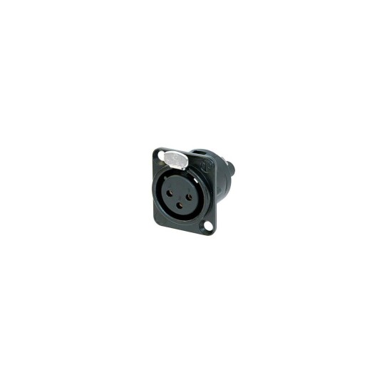 Neutrik Nc3fd-S-1-B Xlr Chassis 3p Hun Sort/gull Skru Terminal