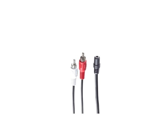 Shiverpeaks Bs30851 3.5Mm Hankjønn 2 X Rca Hankjønn 0,2 M Svart