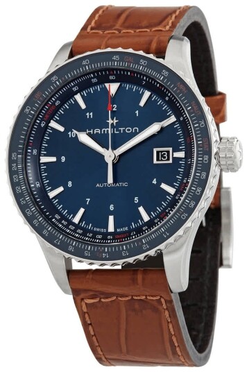 Hamilton Herreklokke H76645540 Khaki Aviation Blå/Lær Ø42 mm Hamilton Herreklokke H76645540 Khaki Aviation Blå/Lær Ø42 mm