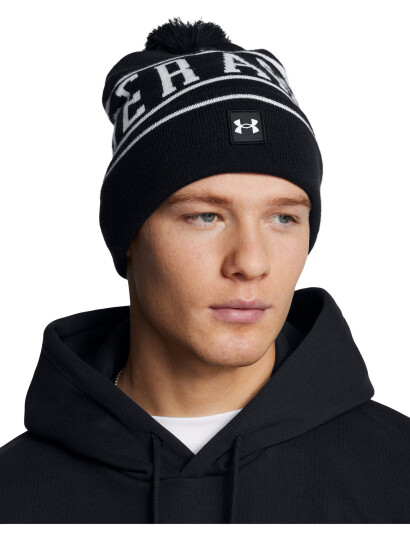 Under Armour M Halftime Pom Beanie - Black - ONE SIZE