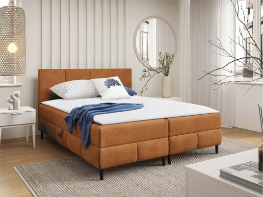 Celestine Oppbevaringsseng 200x200 cm Oransje