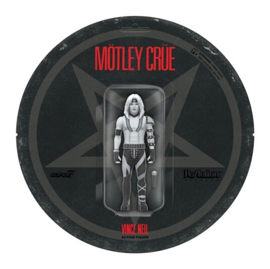 Motley Crue Reaction Figures Wave 02  Vince Neil Shout At The Devil  Black & White