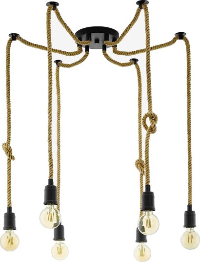 EGLO Pendellampe Rampside With 6 Lamps Svart Takpendler