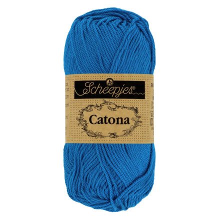 Scheepjes Catona Garn 201 Elektrisk Blå - 10g Scheepjes Catona Garn 201 Elektrisk Blå - 10g