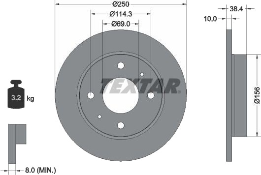 TEXTAR 92134900 Bremseskive TEXTAR 92134900 Bremseskive