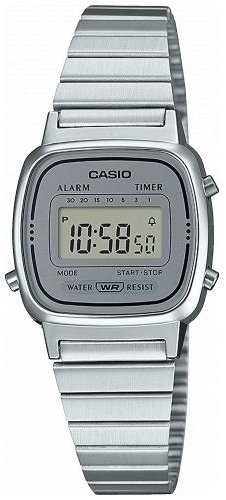 Casio Dameklokke LA670WEA 7EF Collection LCD/Stål 30.3x24.6 mm