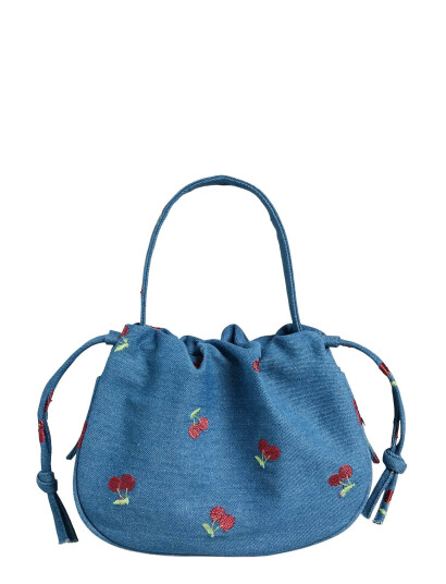 Pieces Pcballoon Denim Cherry Bag Fsy - Blue - ONE SIZE