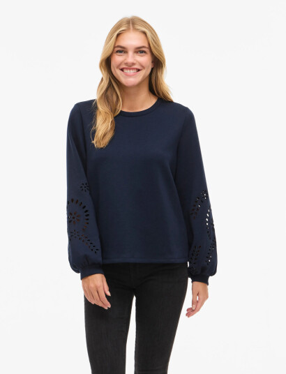 Vila Visandy L/S Detail Sweat Top Noos Navy XL Vila Visandy L/S Detail Sweat Top Noos Navy XL