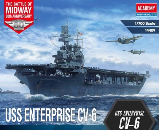Academy USS Enterprise (Battle Of Midway) Modellskip - 1:700