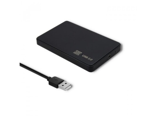 QOLTEC External Hard Drive Case HDD/SSD 2.5inch SATA3 USB 2.0 Black