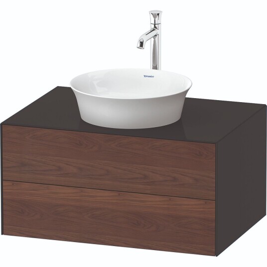Duravit White Tulip Servantskap 2 skuf. 80x55x40,8 cm Valnøtt/Grafitt Høyglans