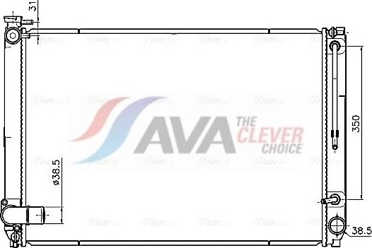 AVA COOLING SYSTEMS TO2791 Radiator motorkjøling