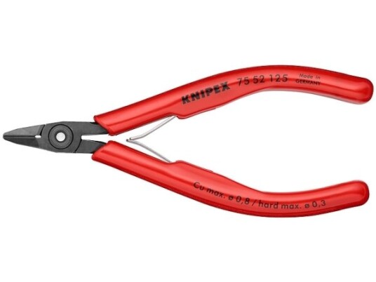 Knipex 75 52 125, Avbitertang, 1,05 Cm, 1,4 Cm, 5,5 Mm, 0,8 Mm, Stål