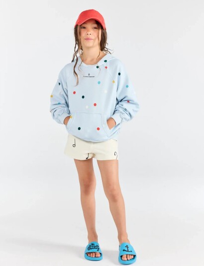 THE ANIMALS OBSERVATORY Beaver Kid Hoodie White Telephone Blue 116 THE ANIMALS OBSERVATORY Beaver Kid Hoodie White Telephone Blue 116