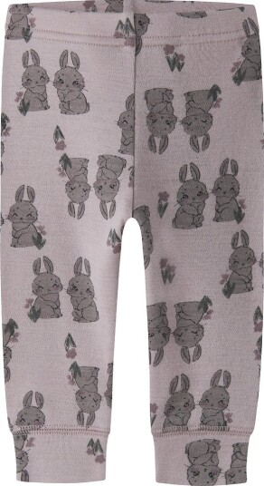 Name It Leggings - Ull - NbfWillow - Violet Ice/Kaniner - Name It - 56 - Leggings - Ull - Rosa