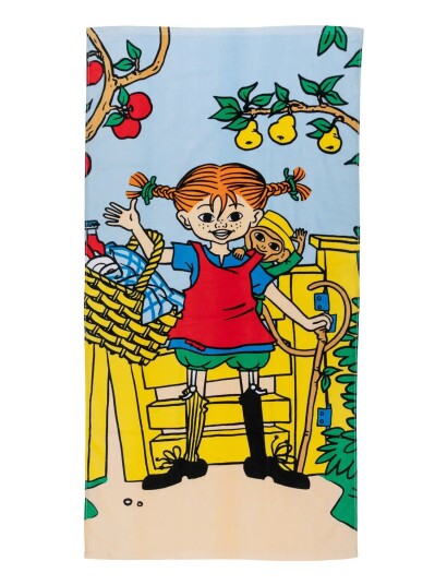 Pippi Langstrømpe Picknick Badhandduk Blue Pippi Langstrømpe Picknick Badhandduk Blue