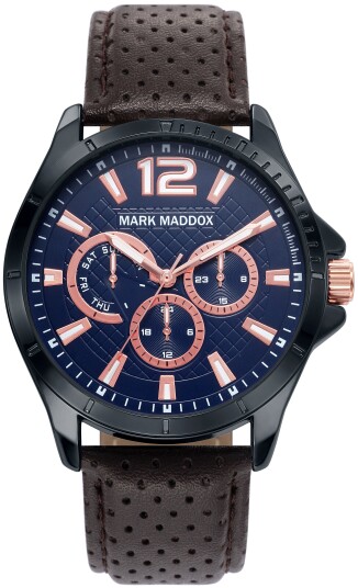 Mark Maddox Herreklokke HC6022 35 Classic Lær Ø41 mm Mark Maddox Herreklokke HC6022 35 Classic Lær Ø41 mm