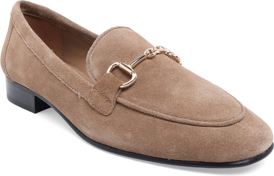 Mango Suede Moccasins With Buckle   LT PASTEL BROWN   37