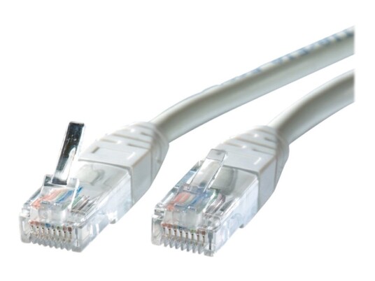 Roline Koblingskabel Rj-45 Hann Til Rj-45 Hann 50 Cm Utp Cat 5E Formstøpt Grå