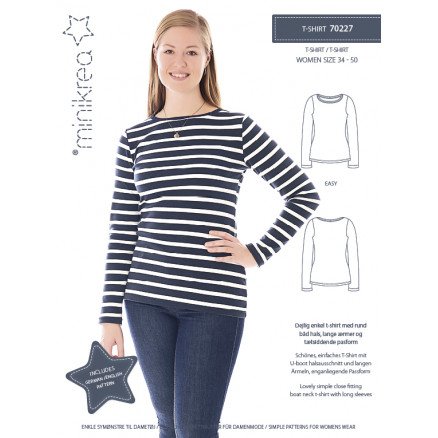 MiniKrea Snittmønster 70227 T shirt str 34 50