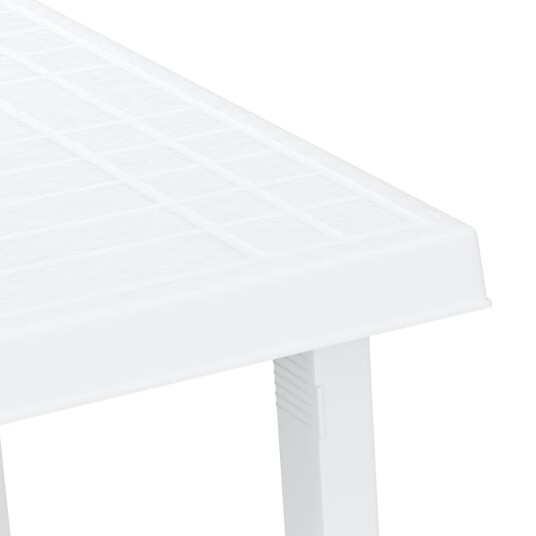 vidaXL Campingbord hvit 79x56x64 cm PP tre-utseende