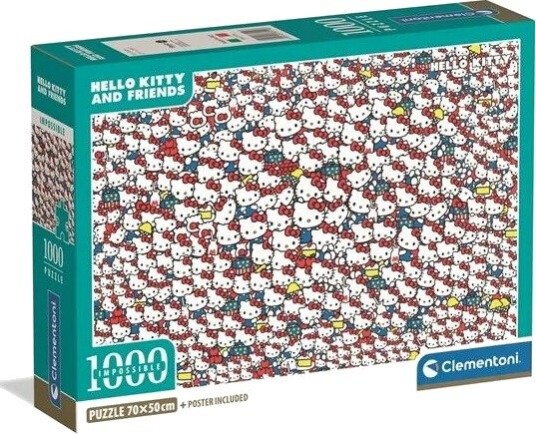 Clementoni Puzzle Impossible Hello Kitty Compact Box 1000 pieces 2D Puslespill