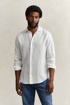 GANT Reg Linen Shirt White XXL