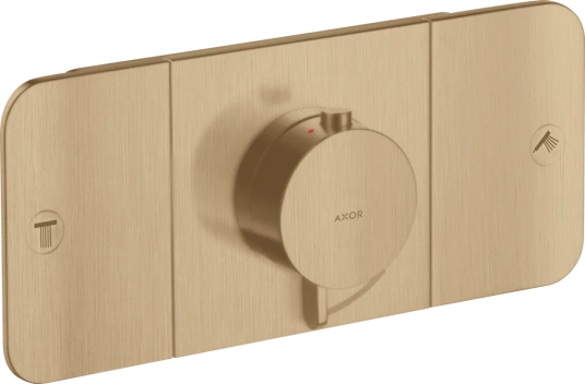 Axor One Termostat, med 2 utløp For innbygging, Børstet Bronse