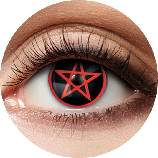 Hisab/Joker Fargelinser Red Pentagram 96912