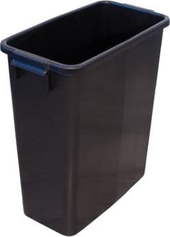 Affaldsbeholder 60 Ltr. 56X28x60 Cm Sort Plast   Ikke Fødevaregodkendt