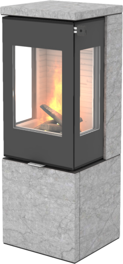 Rais Nexo SST 120 Mocca Vedovn Med Sideglass Og Glassdør Kleberstein