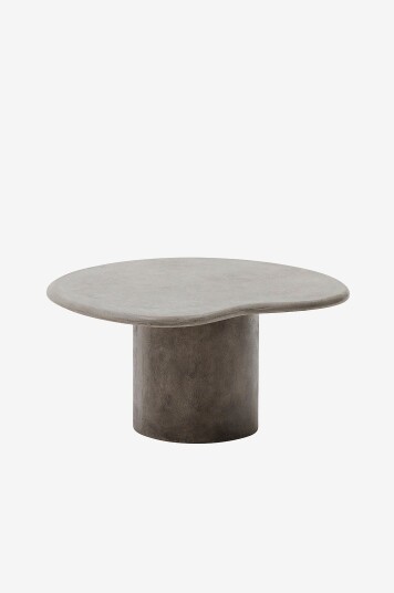 Kave Home Macarella sofabord i hvit sement 83 x 77 cm Grå Kave Home Macarella sofabord i hvit sement 83 x 77 cm Grå