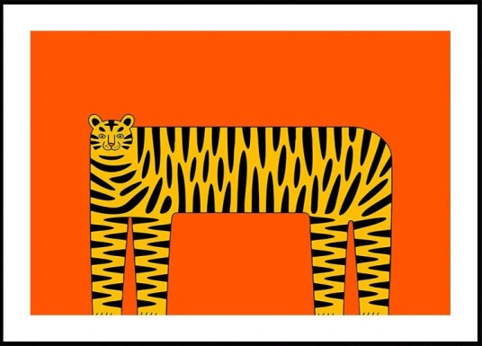 The Abstract Tiger Poster Plakat / 100x150cm