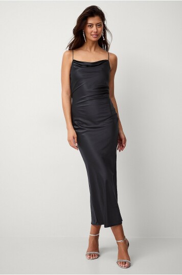 Ellos Collection Maxikjole Slipdress Serena Svart