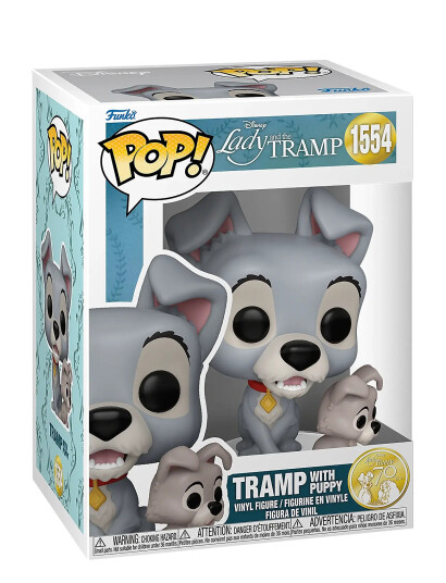 Funko Pop Vinyl Latt Tramp med Valp Figur - Multi/Mønstret