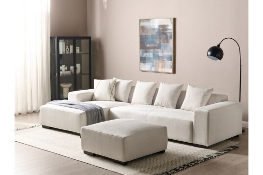 Westerfeld Hjørnesofa 4 seter Hvit