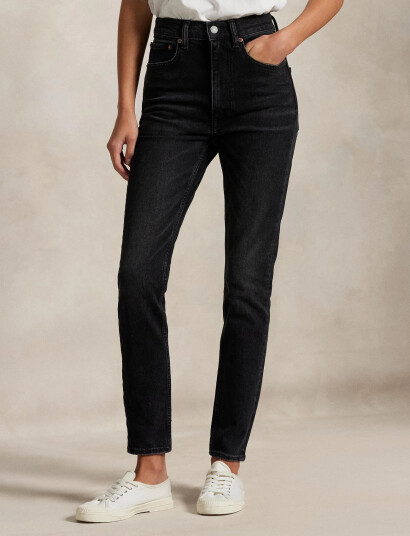 Polo Ralph Lauren High Rise Super Slim Jean Black 27