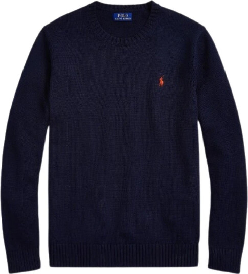 Polo Ralph Lauren Cotton Crewneck Sweater Navy XS