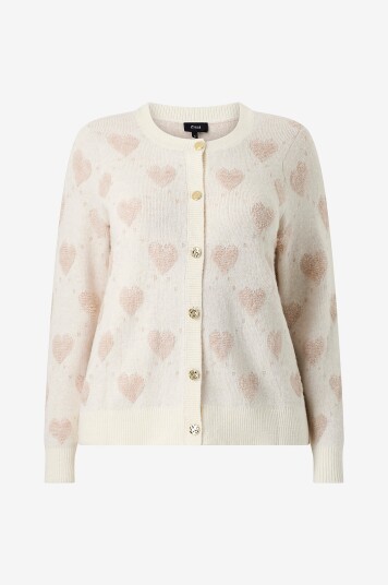 Zizzi   Kardigan mWinnie Heart   Beige