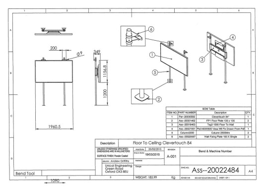 UNICOL Floor To wall Smartboard