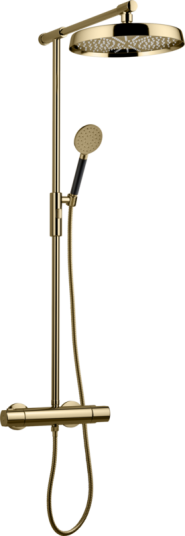 Tapwell ARM300 Takdusj med trykk- og termostatstyrt dusjbatteri-Honey Gold