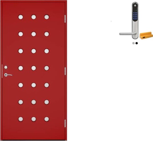 Ytterdør Swedoor Advance-Line Statement Vibe med Yale Doorman Classic Home