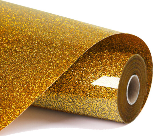 Loklik Plotterfolie Glitter   Golden   30,5 X 90 Cm Sg Htv 1568 Us L B2b