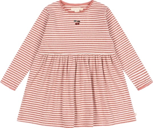 Konges Sløjd Kjole Rib Roli Stripe Rose Cream Stripe Konges Sløjd 7 8 år (122 128) Kjole Hvit Rosa