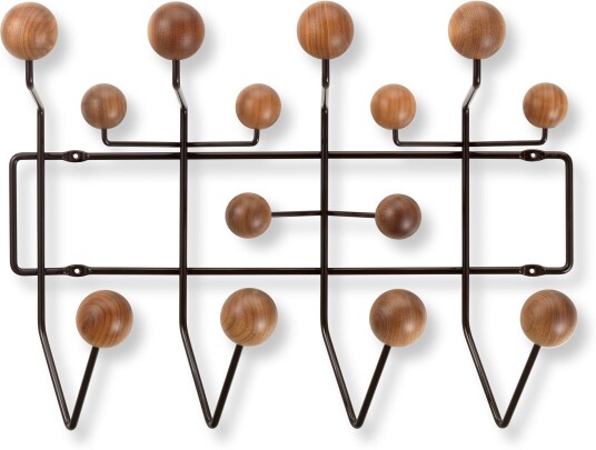 Vitra Hang It All Chocolate Walnut Garderobestativ Charles & Ray Eames Brun