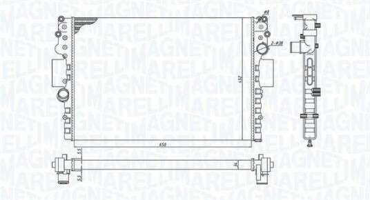 Radiator MAGNETI MARELLI 350213183800 Radiator MAGNETI MARELLI 350213183800
