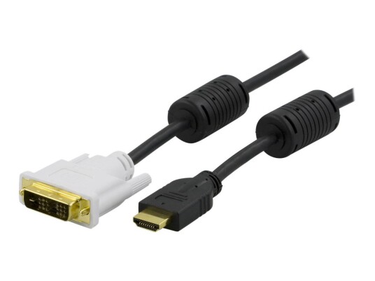 Deltaco HDMI til DVI-D Videokabel 3 m - Gullbelagt Kontakt